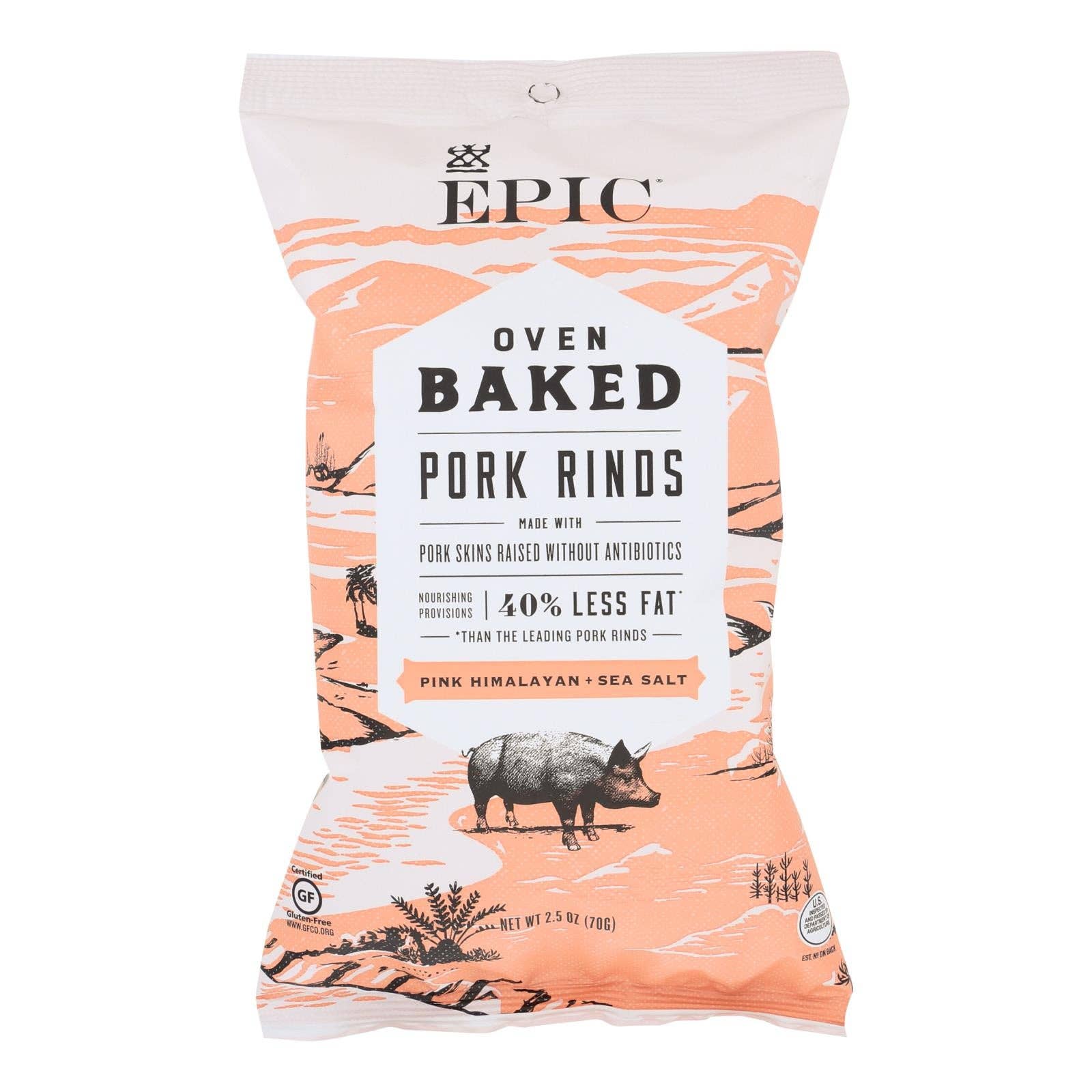 Everyday Supply Co - Wholesale Pork - Epic Oven Baked Pork Rinds  - Case Of 12 - 2.5 Oz0