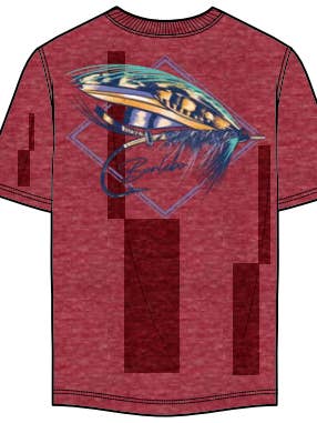 BURLEBO - Wholesale Screen Printed T-Shirt - Kids - Youth Tee - Big Fly - SS - Heather Crimson