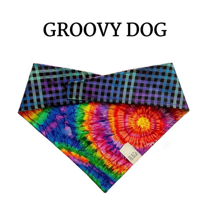 Bandana reversibile con laccetto tie-dye per la vendita all'ingrosso da parte di Bearded Ladies & Co
