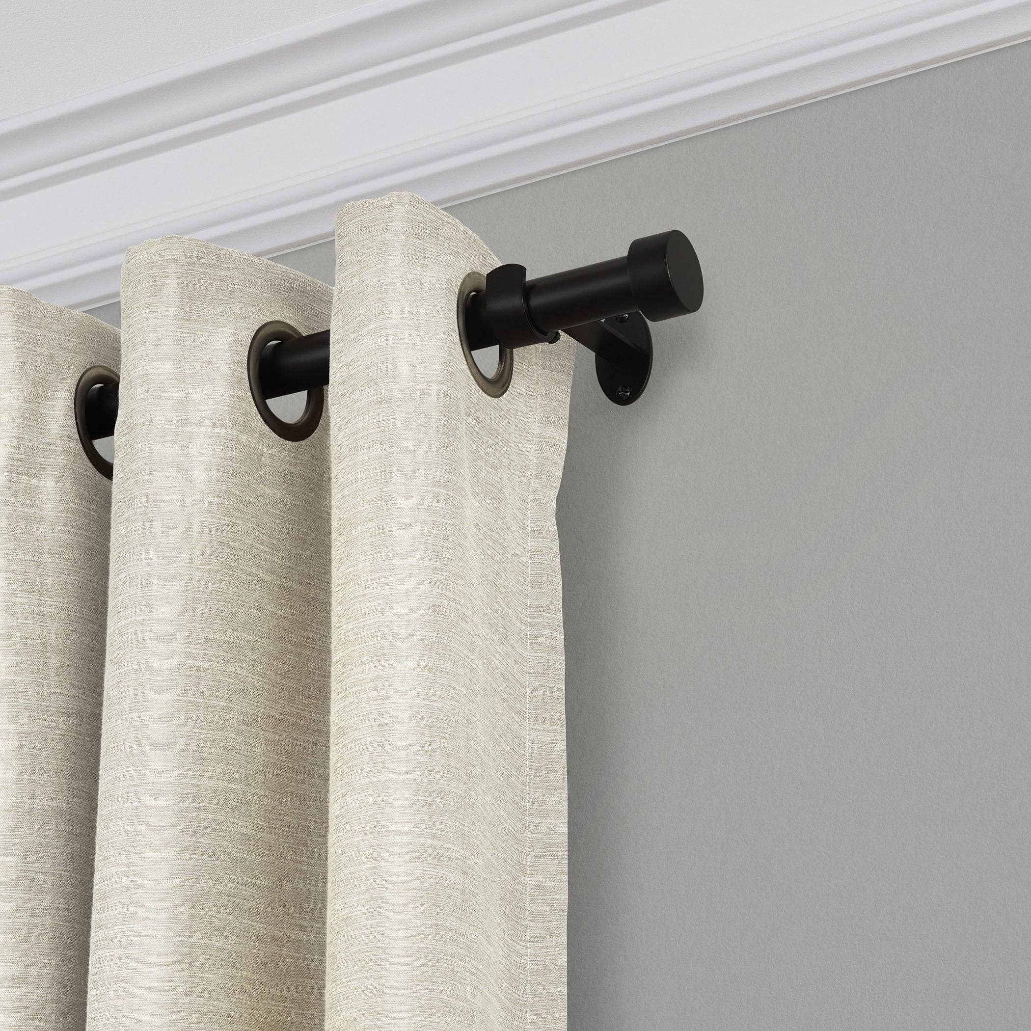 Threadmade Home - Wholesale Curtain Rod - Serena 1" Window Drapery Single Curtain Rod with Contemporary Cap Finial11