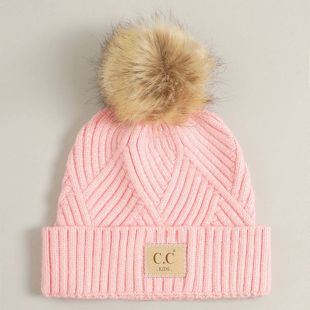 Fashion City - Vendita all'ingrosso Berretto - Bambini - Cappello Beanie per bambini con motivo a croce10