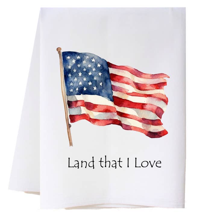 American Flag Kitchen Towel for wholesale by Cora & Pate