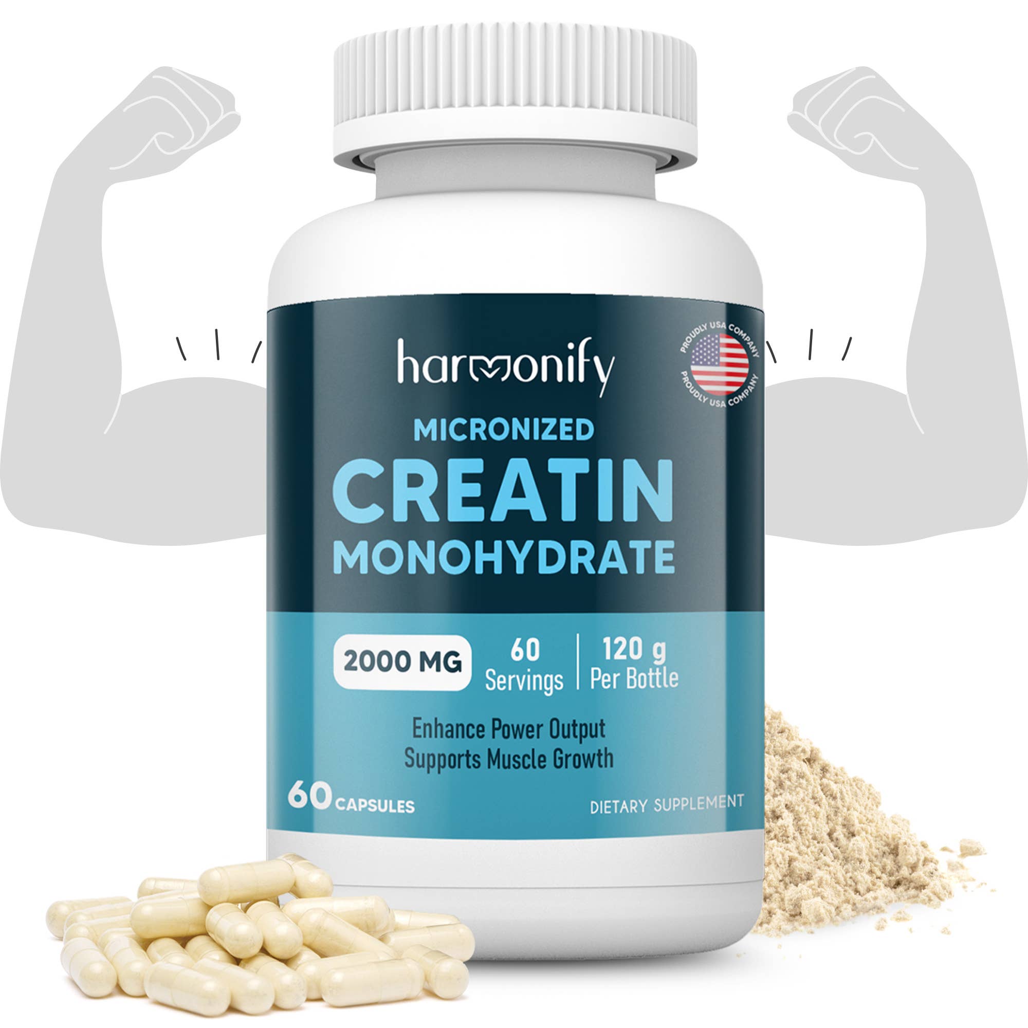 HARMONIFY - Wholesale Oral Supplement/Vitamin - Creatine Monohydrate Amino Acid Powder 2000mg5