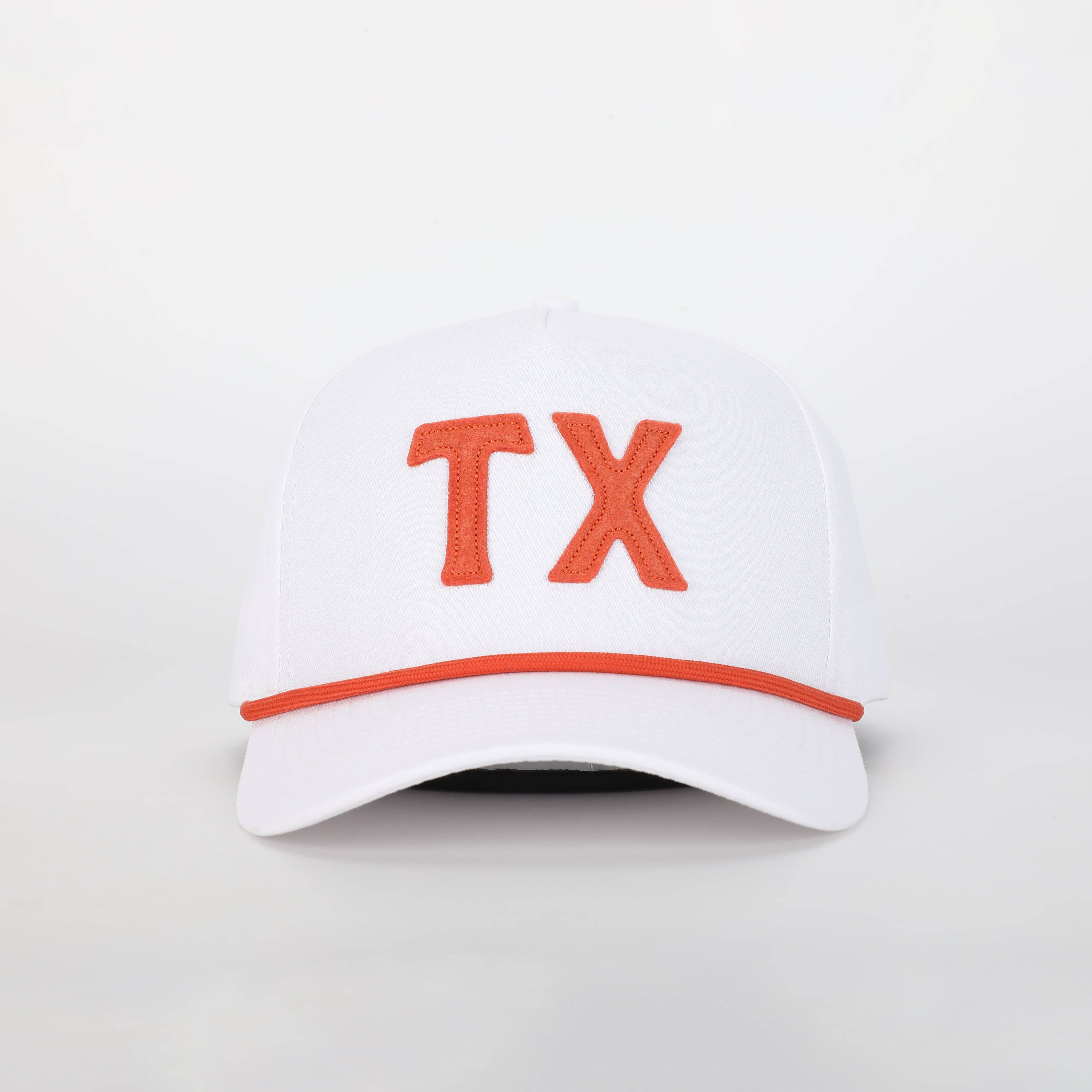 Texas Outfitters - Wholesale Baseball Cap - Unisex - Texas / TX Hat in Stadium White & Austin Orange