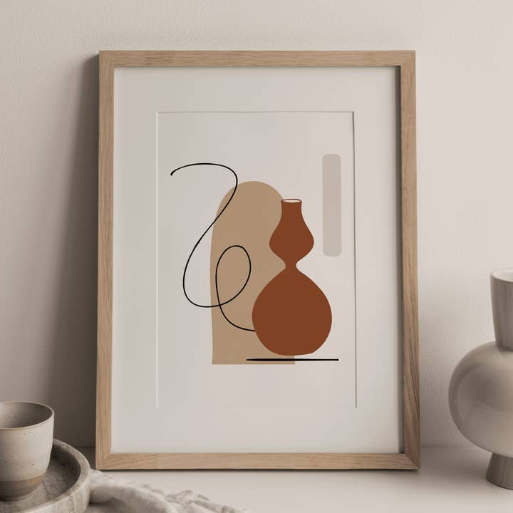 Boho Abstract Art Print for wholesale by Coral Cove Studio