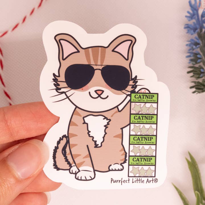 Autocollant Catnip Dealer | Funny | Cat Lover pour la vente par Purrfect Little Art