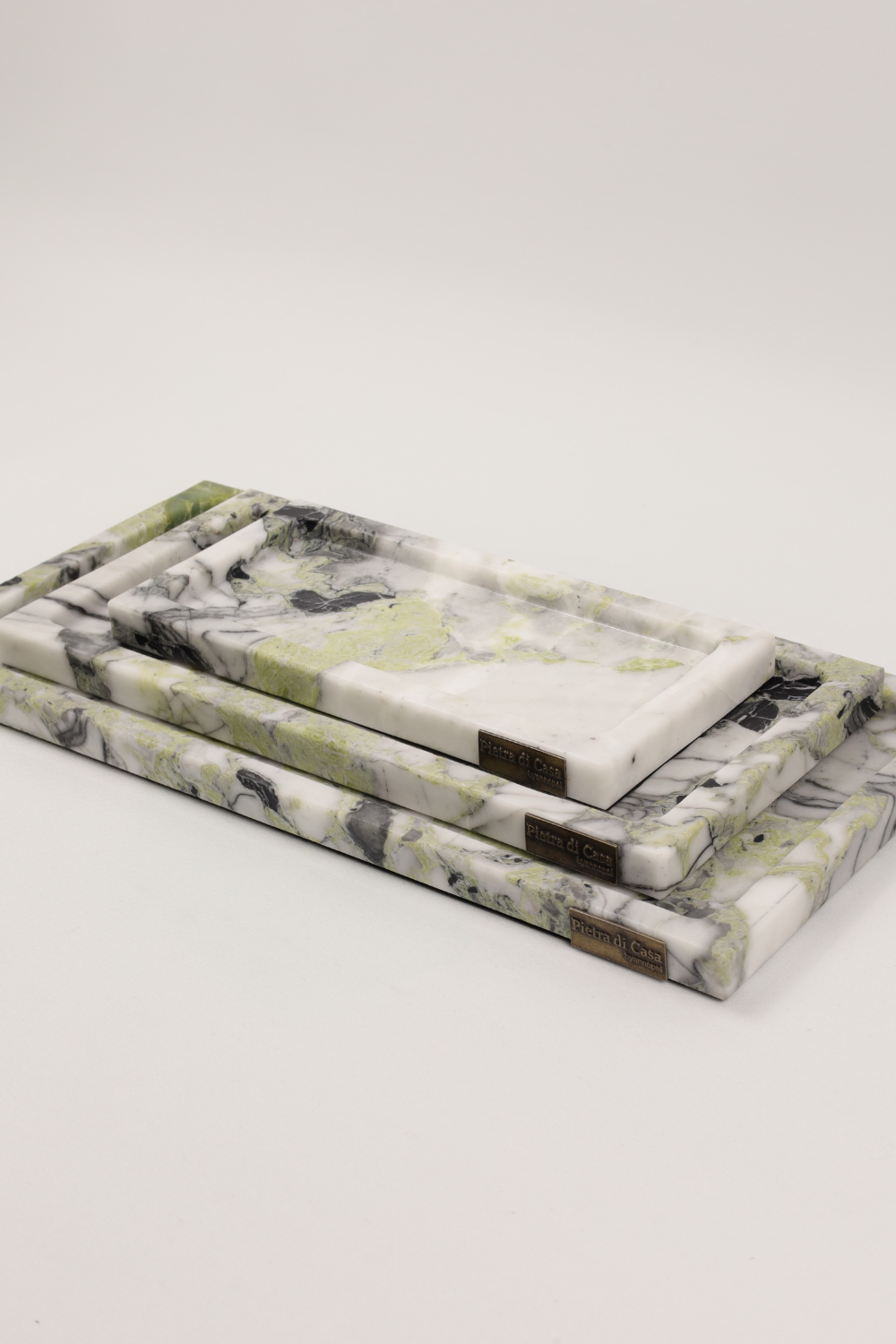 PIETRA DI CASA - Wholesale Decorative Tray - Marble Tray PAPA ALANA in Ice Jade|4