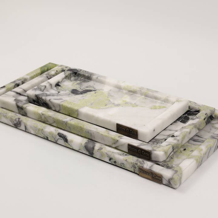 PIETRA DI CASA - Wholesale Decorative Tray - Marble Tray PAPA ALANA in Ice Jade|4