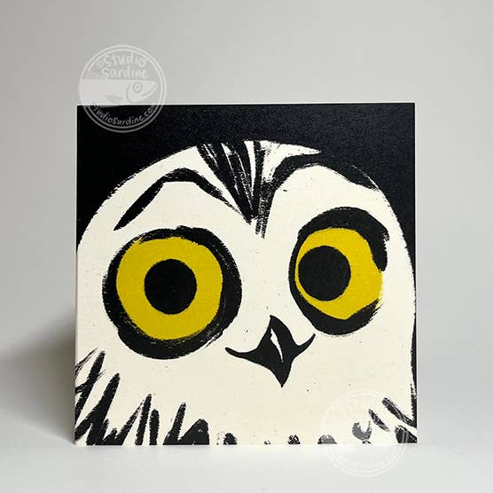Notes d'émoticônes de hibou espiègle Cartes de notes mini hibou pour la vente par Studio Sardine