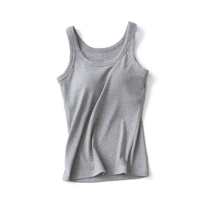 Rosa Clothing - Wholesale Tank Top - Women's - Essential basic rib tank top with built in bra in 13 colors