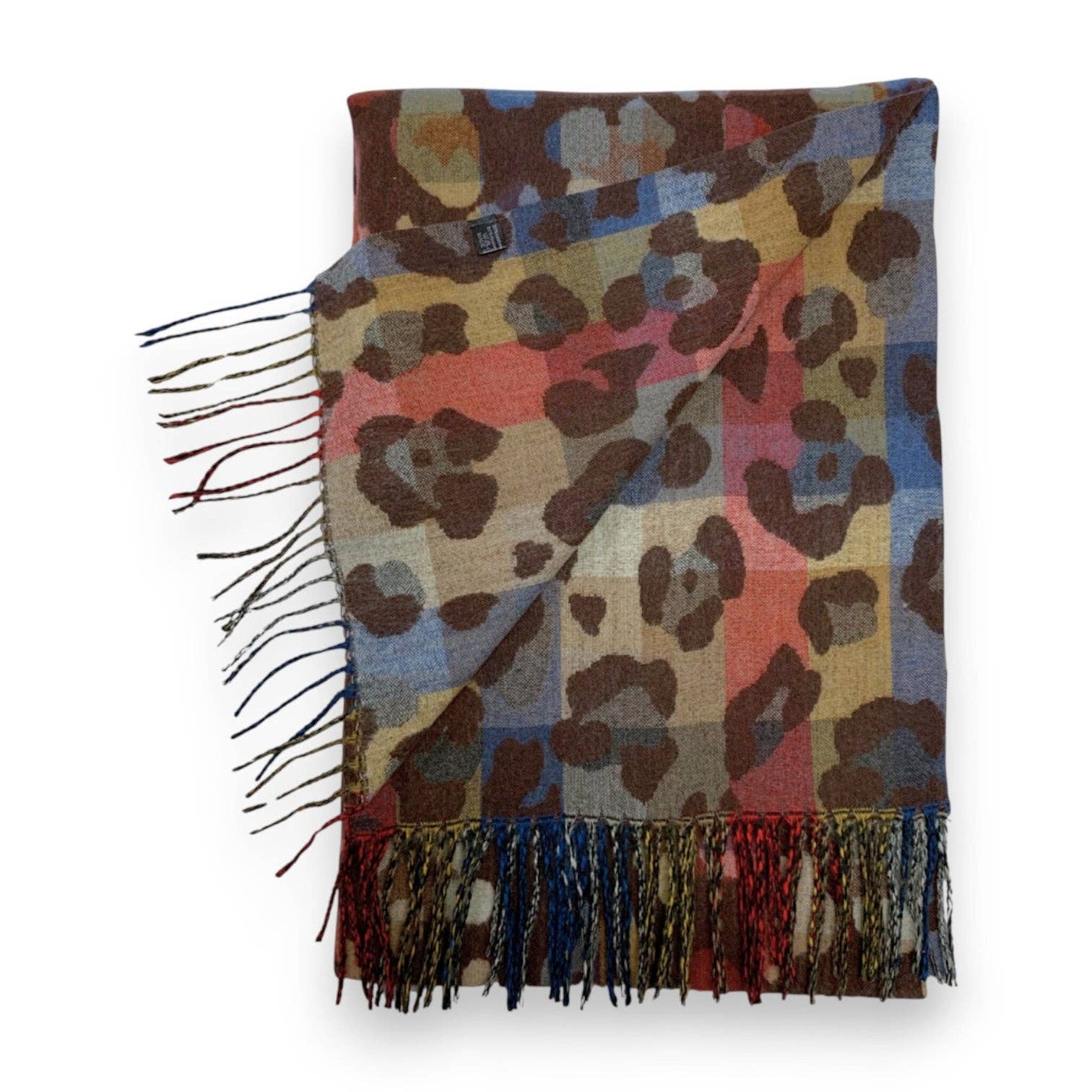 Lili Scarves (US Duty Free) - Wholesale Sjaal - Dames - Regenboog Luipaardprint Kasjmiermix Wintersjaal13