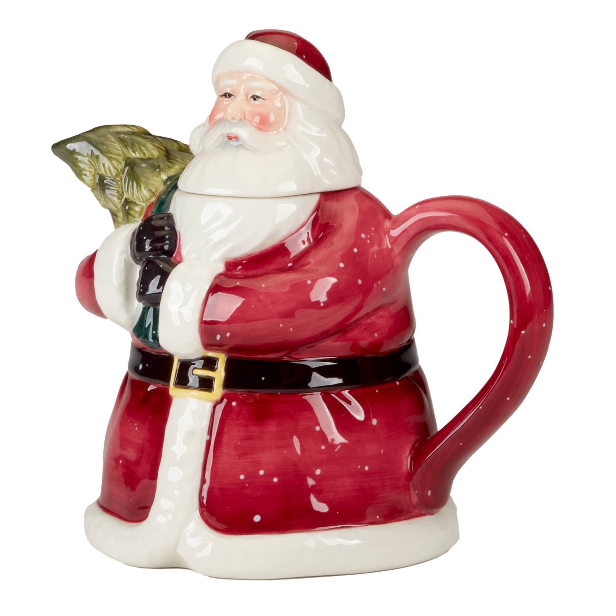 Certified International - Wholesale Tea Pot - Santa's Secret 3-D Christmas Teapot - Santa3