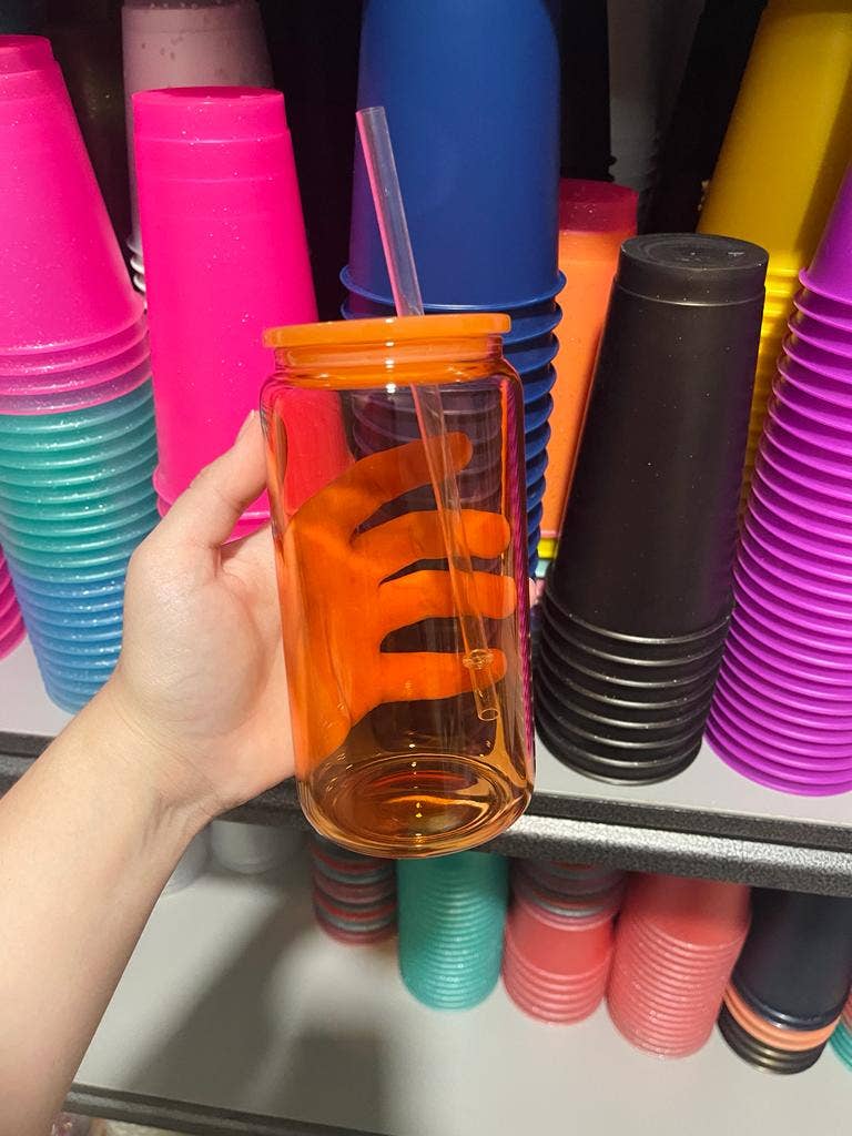 One Stop Cups – wholesale Dricksglas och koppar – 16oz Jellyfärgade sublimationsglasburkar1