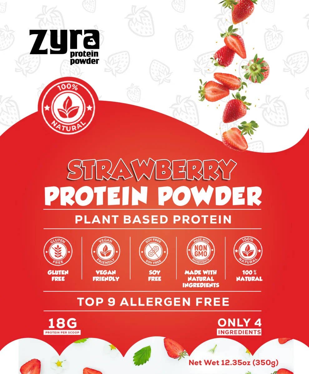 Zyra Protein - Wholesale Protein/Superfood Powder - Zyra Vegan Strawberry Protein Powder | Organic & Gluten Free5