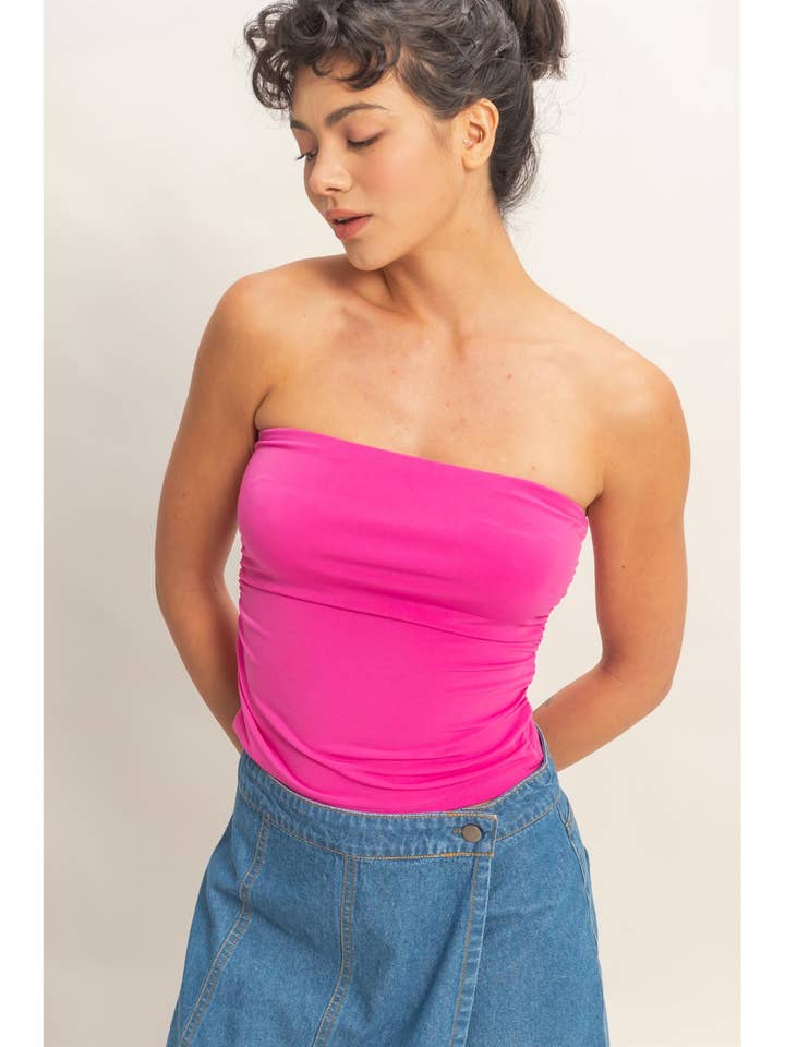 Ruched Bandeau Top for wholesale by HYFVE