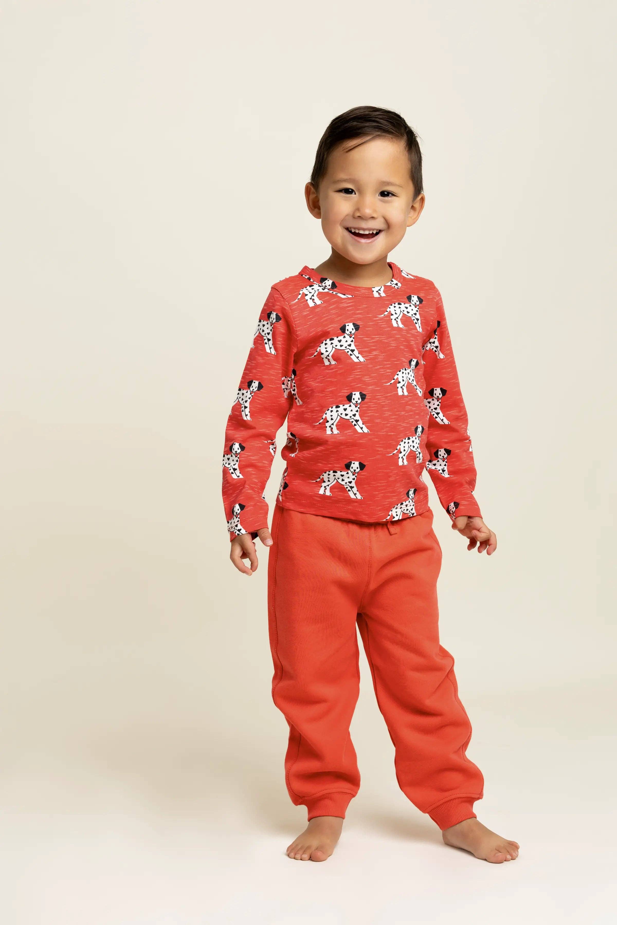 Monica + Andy - Wholesale Top & Pant Set - Kids - Valentine's Day Long Sleeve Tee + Sweatpant Set_Dalmatians3
