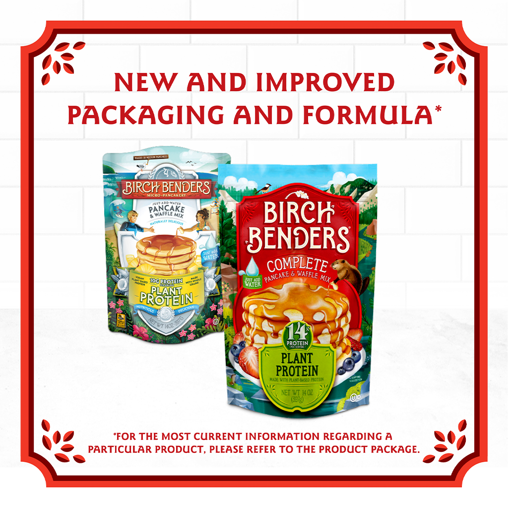 Birch Benders – Preparado de panqueca por atacado – Mistura para Panquecas e Waffles com Proteína Vegetal 397 g (Pacote com 6)8