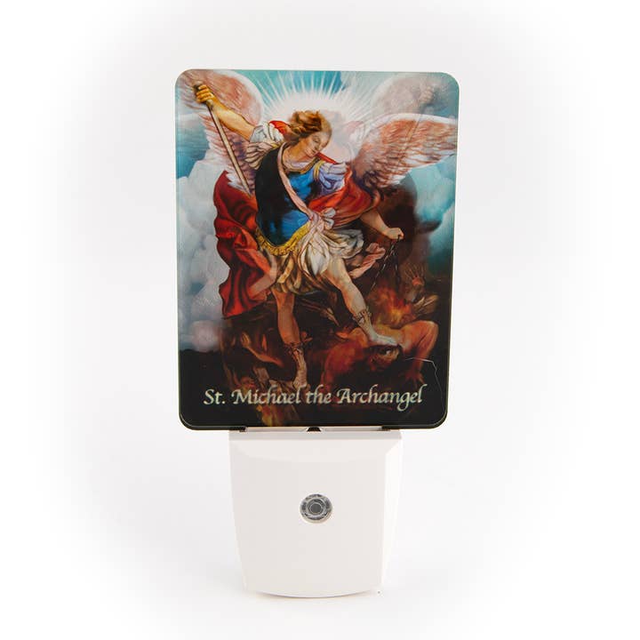 St. Micheal Night Light for wholesale by The Saints Collection
