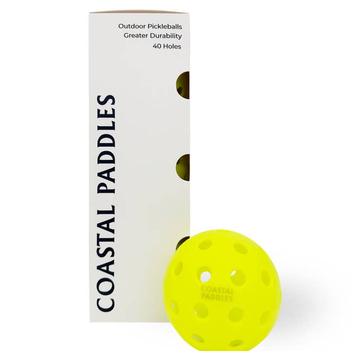 Coastal Paddles 40 Outdoor Pickleball Gul - 3-pack för wholesale av Coastal Paddles