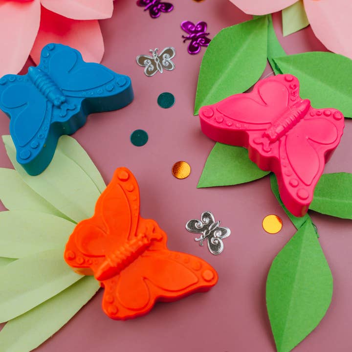 Wonder Hue Crayon Co. - Wholesale Crayons - Kids & Baby - Butterfly Shaped Crayons, Non-Toxic Easter / Spring Gift1