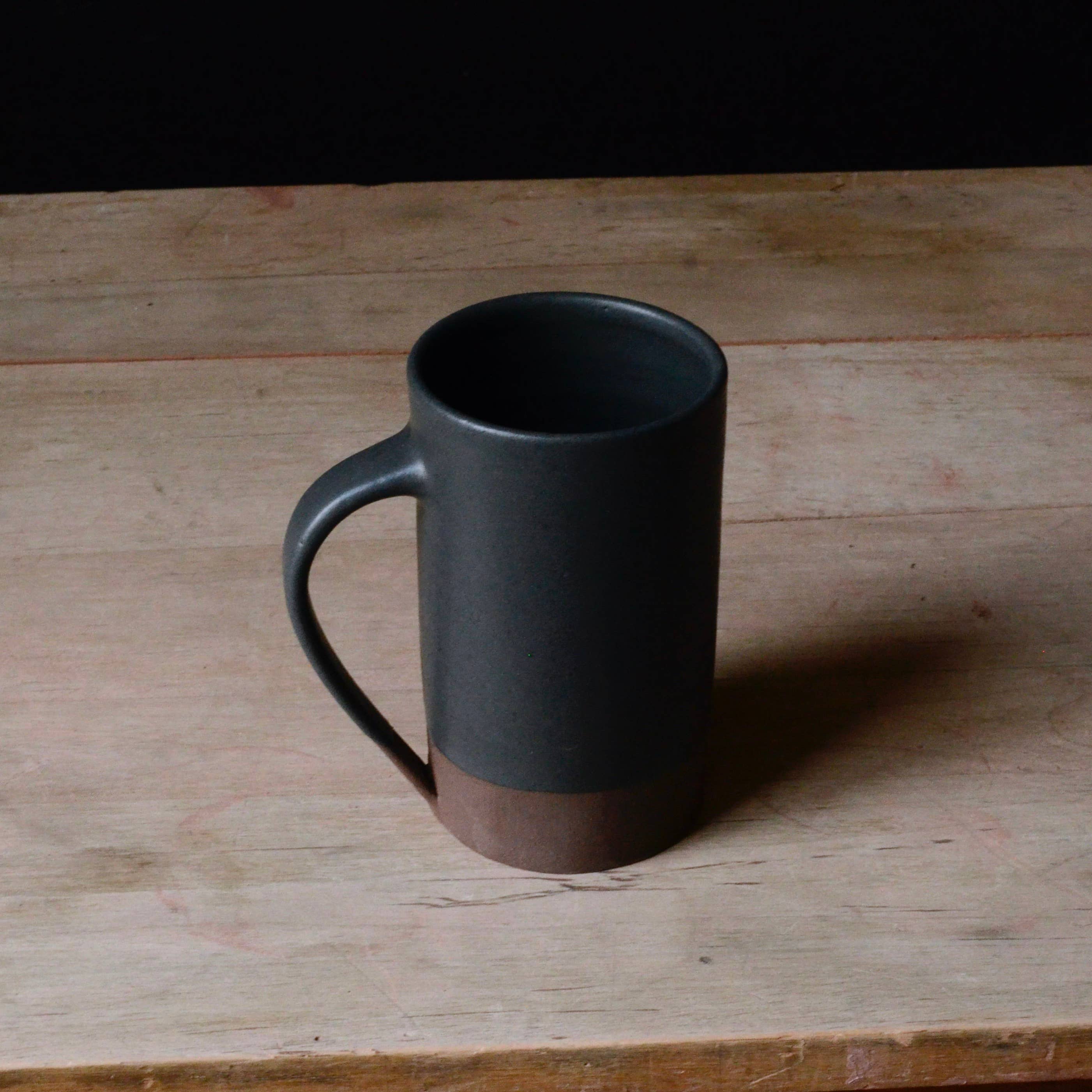 Rose Line Pottery – wholesale Coffee mug – Mug - Matte Black - 16 ounces1