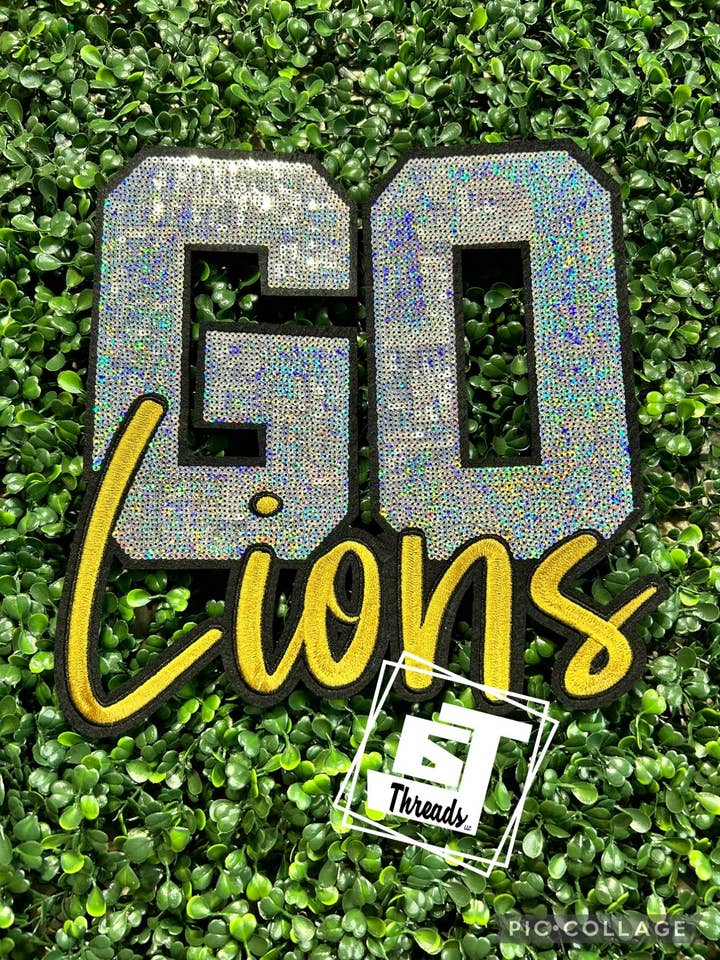 Go Lions....Patches Only for wholesale by 6j Threads LLC