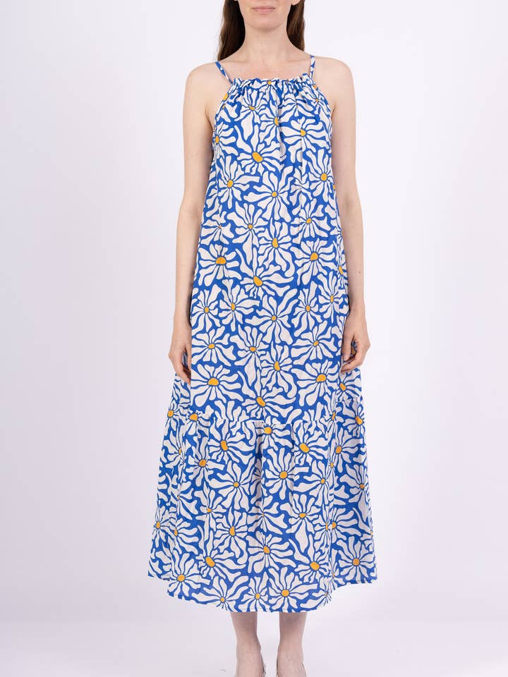 Mimi & Gogo - Wholesale Dress - Women's - Long Dress with Daisy Strap @6154_RLMargueritte