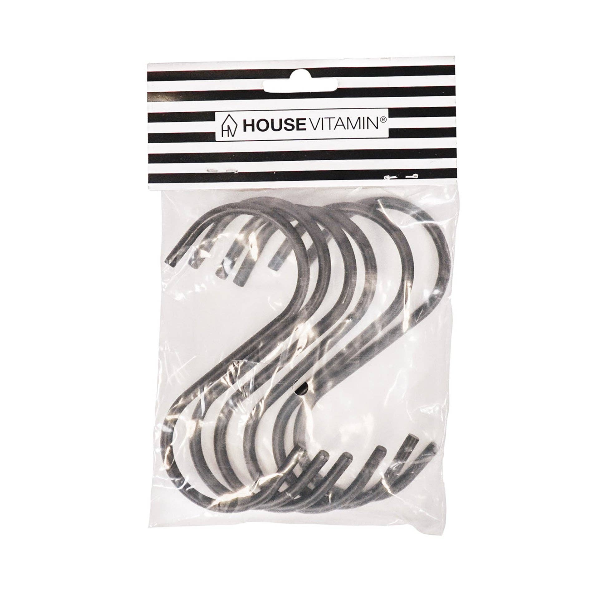 Housevitamin bv - Wholesale Wall Hook - S-Hooks - Metal - Black - Set van 6 - 11x6x1cm1