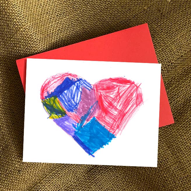 Talullah's Art "Heart" Greeting Card for wholesale by Cozy Arts