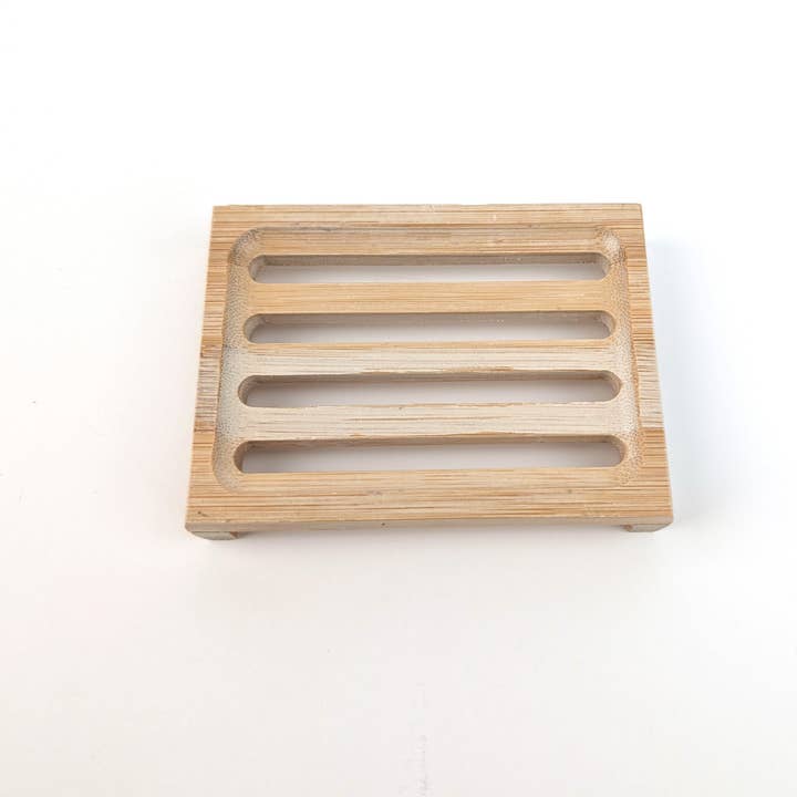 EcoFreax - Wholesale Bath Soap Dish - Bamboo Rectangle "Crate" Soap Dish