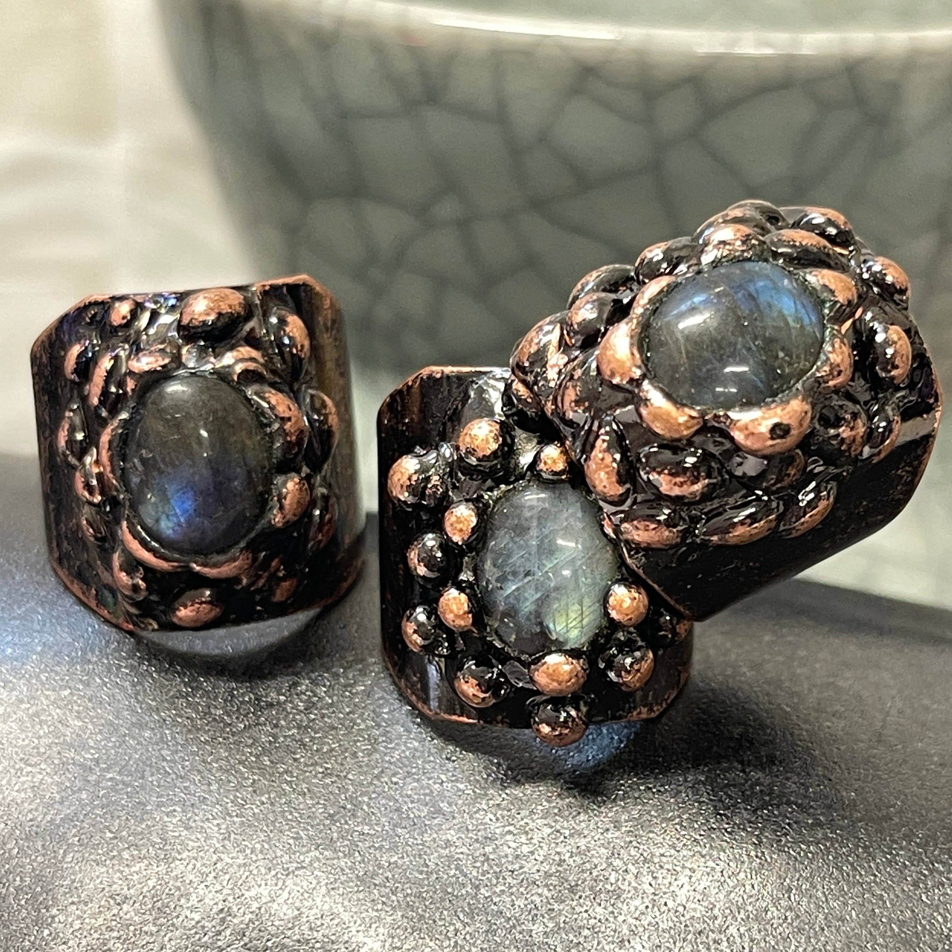 Peace Love Bling - Wholesale Cocktail/Statement Ring - Copper Labradorite Shield Ring2