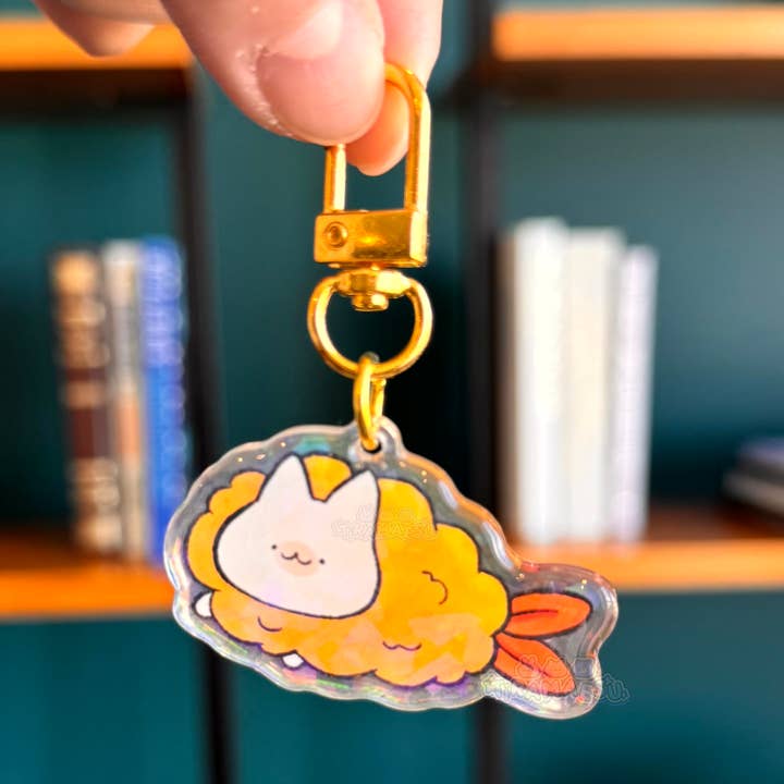 Shrimp Catpurra Sushi Keychain for wholesale by Tiramaesu