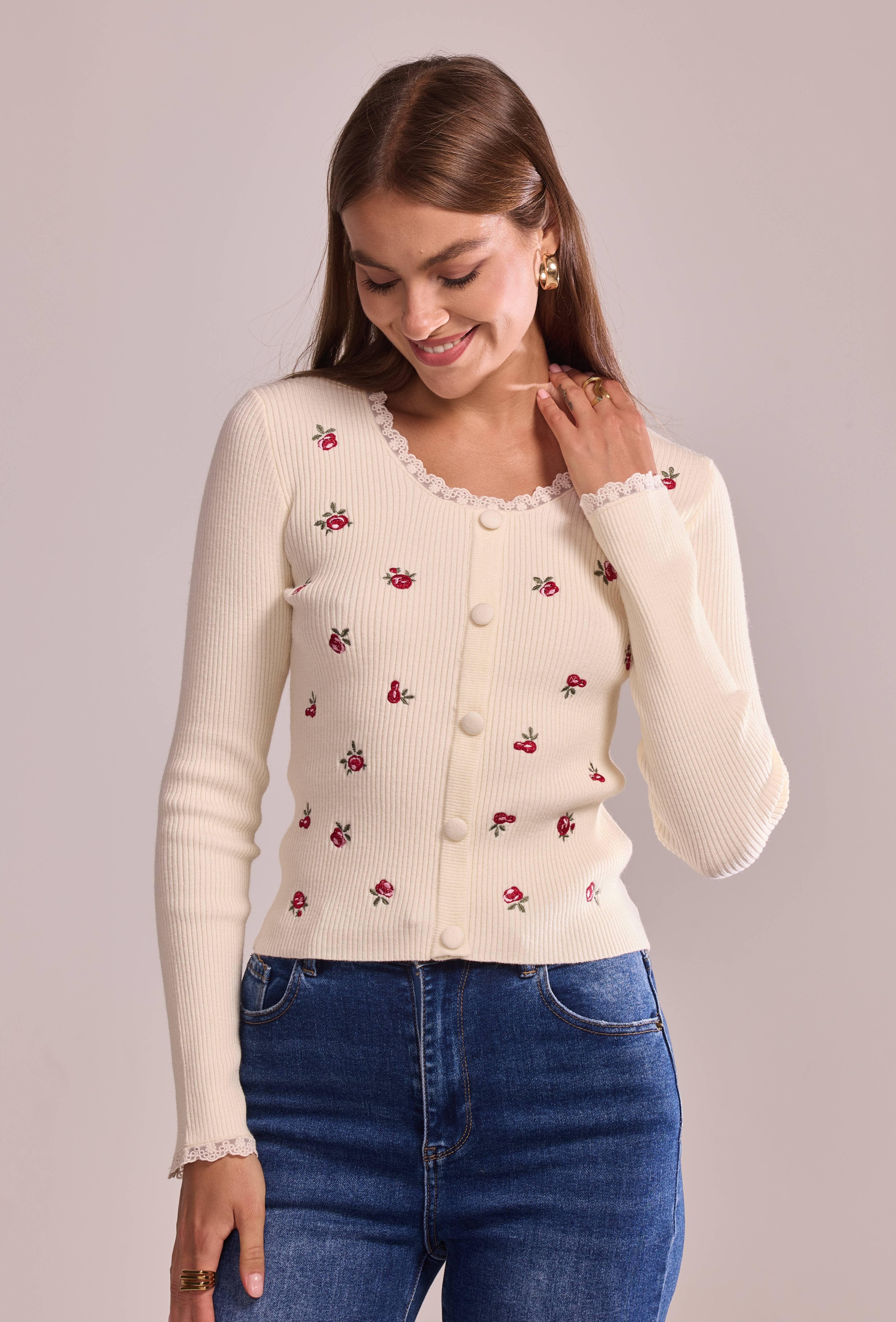 Cherry Paris - Wholesale Knit Sweater - Women's - Pull Ysée - IY257022