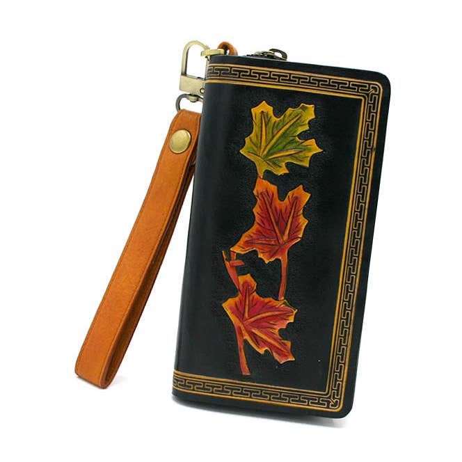 Hand Carved Clutch WZ 020 Maple Leaf for wholesale by Eagle Crest Industries Inc.