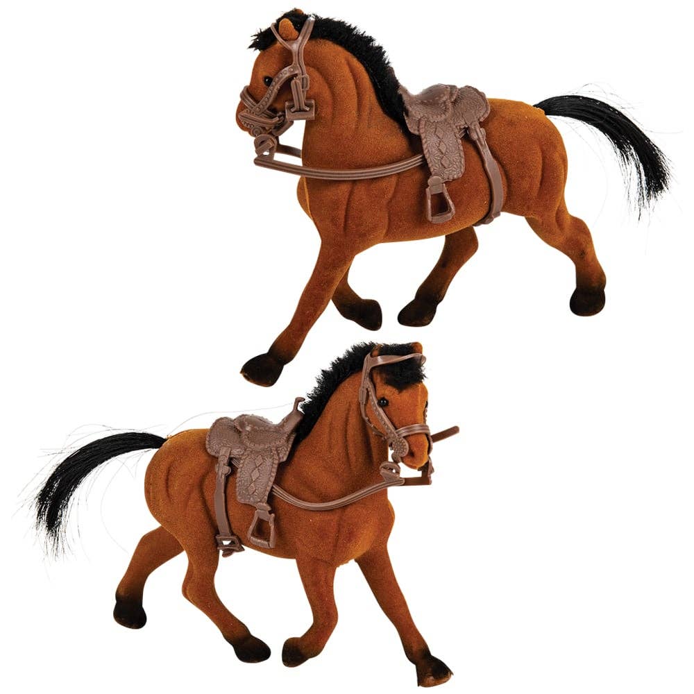 La Luna Bella - Toys - Vendita all'ingrosso Giocattolo classico - Bambini - Giocattoli per bambini LLB FLOCKED HORSES da 4"2