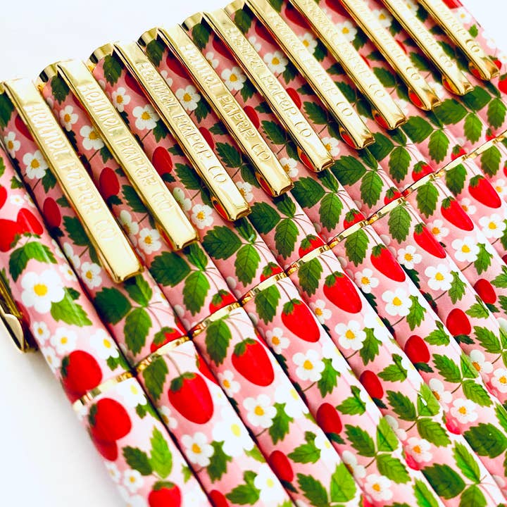 Hennel Paper Co. - Wholesale Pen - Hennel Paper Co. Strawberry Stainless Steel Pen