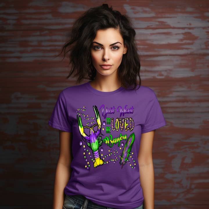 Mardi Gras je veux juste être aimé bayou 2 pour la vente par Hot Mess Apparel