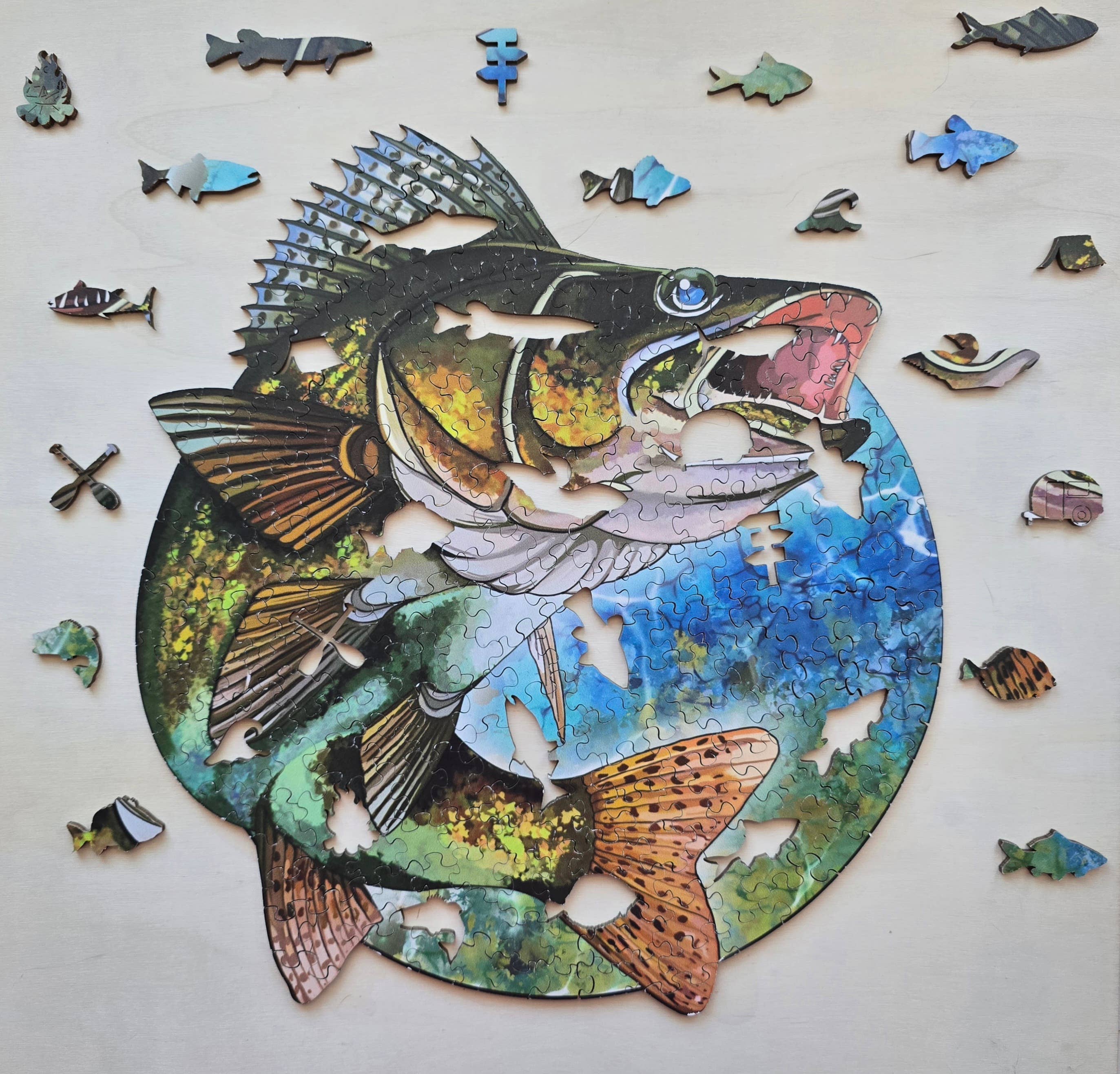 Art Factory LLC - Wholesale Puzzle - Adult - Walleye wooden puzzle1