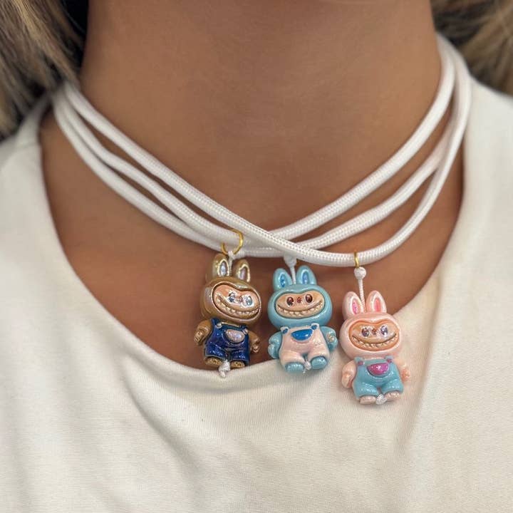 AL Designworks - Wholesale Kids Necklace - Kids - Labubu Inspired Paracord Necklace0