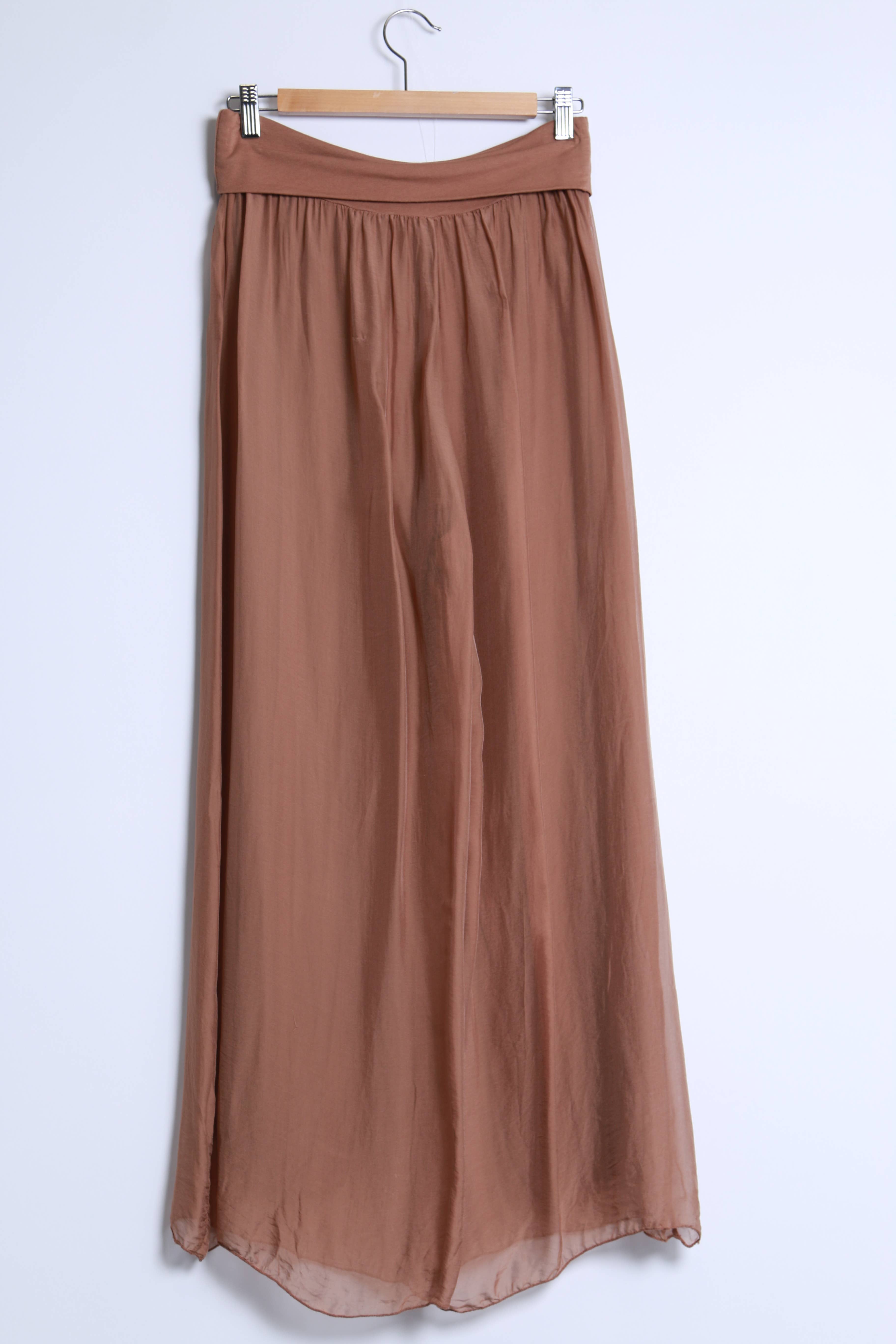 Shyloh - Wholesale Pants - Women's - High-waisted wide fluid pants with long hem 2053733