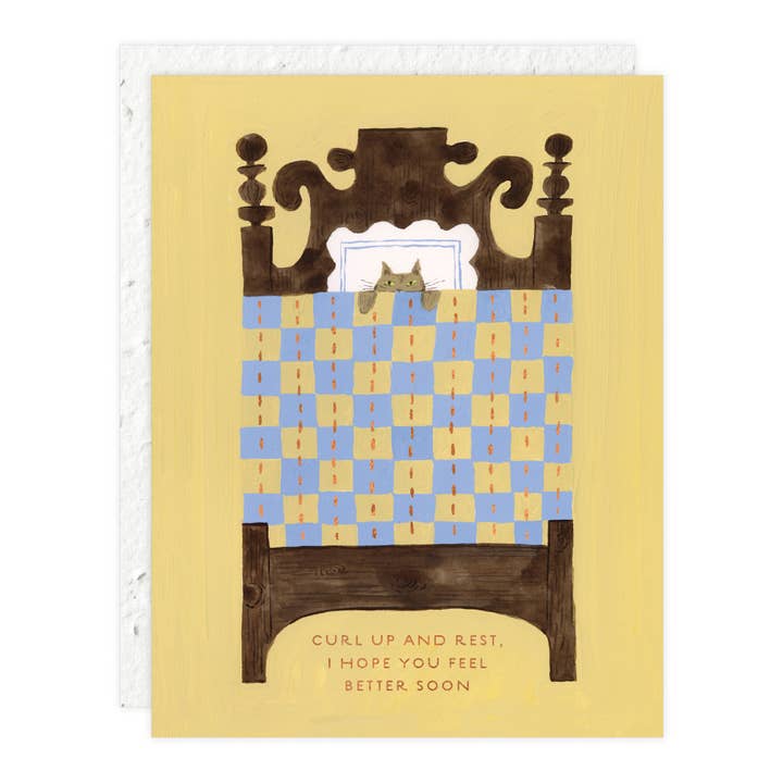 Cat Nap - Get Well Card for wholesale by Seedlings