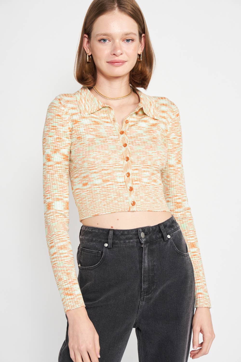 Emory Park – Großhandel Strickjacke – Damen – STRICKJACKE MIT GEMISCHTEM GARN4