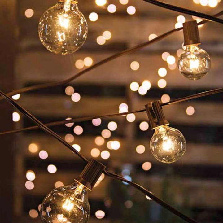 Elan Bazaar - Wholesale String Lights - 26 FT. Waterproof Globe Cafe Lights LED String Warm Lights