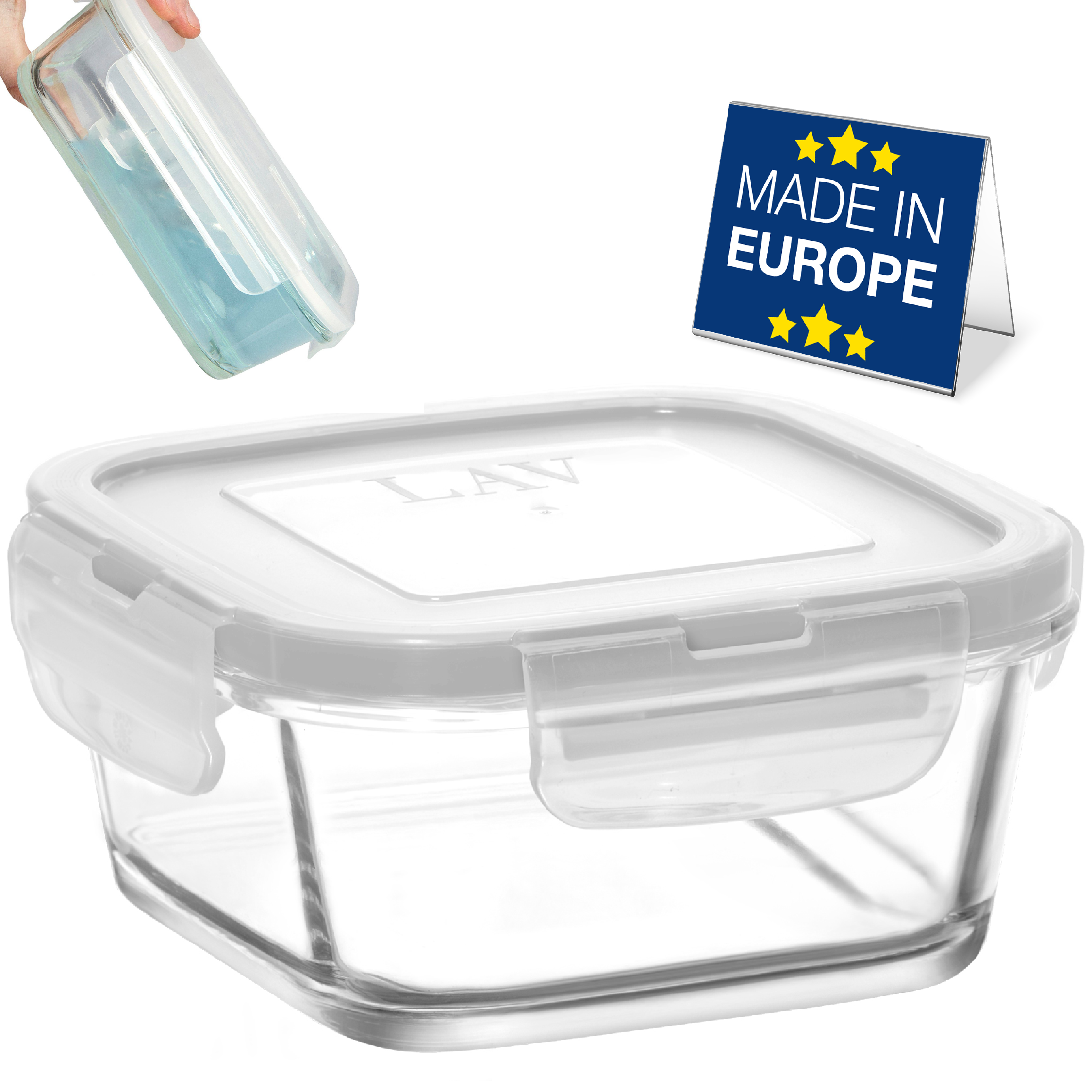 Hakan - Vendita all'ingrosso Contenitori per alimenti - Set di contenitori in vetro LAV con coperchi, 1 pz11