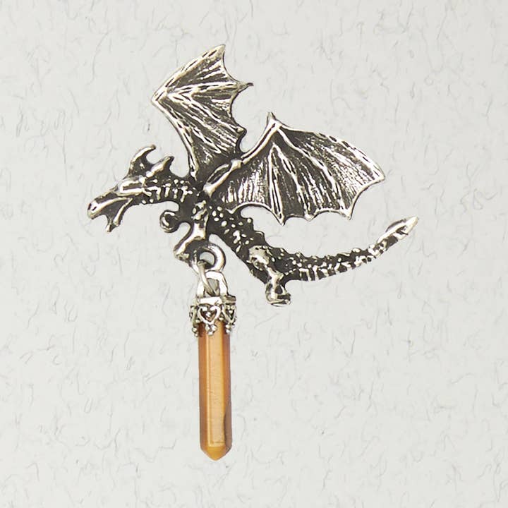 Fantasy Pendant with Crystal – Winged Dragon for wholesale by Nirvana LLC