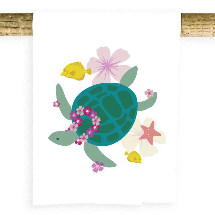 Tartaruga com Toalha Lei por atacado de Potluck Press