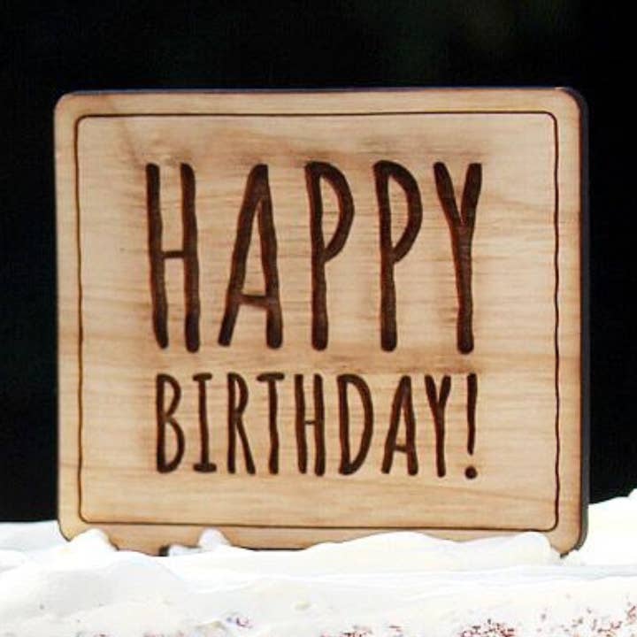 Decoración rectangular de madera para pastel para venta al por mayor de Pico