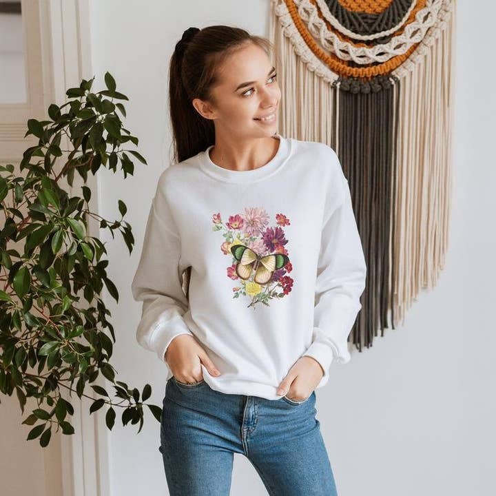 Cottagecore Moth Sweatshirt for wholesale by Solana Grace