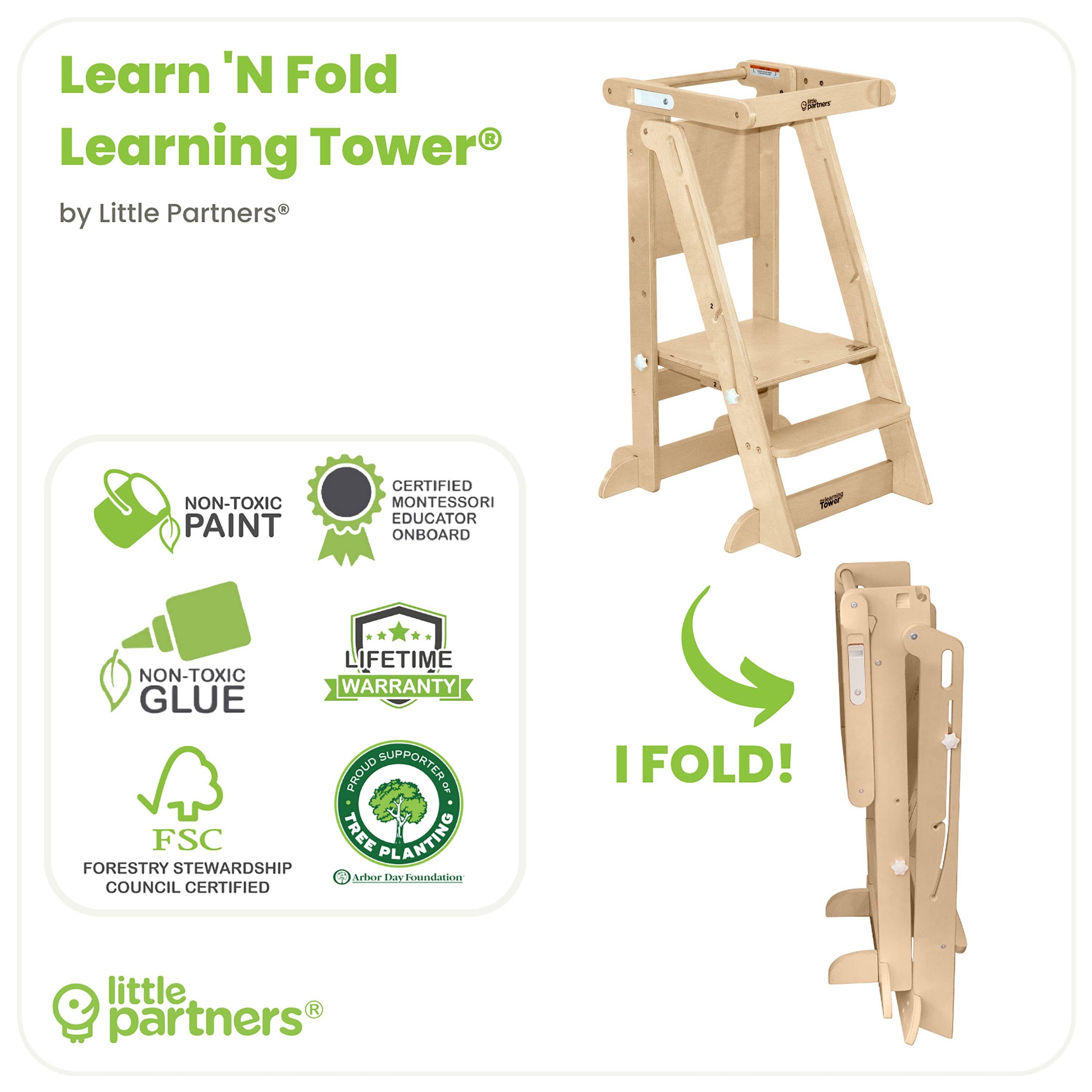 Little Partners - Vendita all'ingrosso Giocattolo in legno - Bambini - Torre di Apprendimento Pieghevole Learn ‘N Fold® per Bambini39