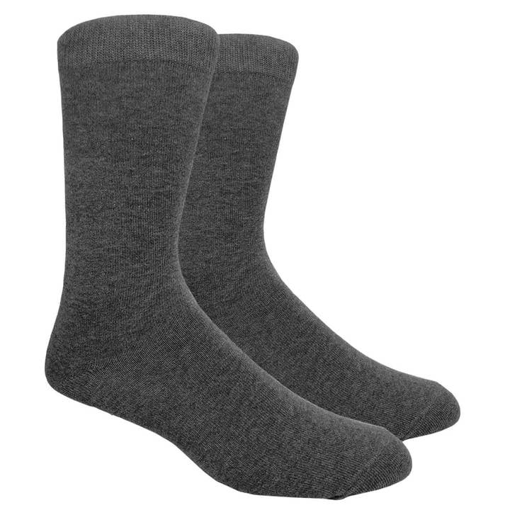 Heather Grey Plain Dress Socks for wholesale by Finefit